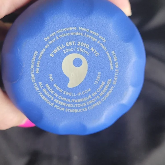 Starbucks S'well royal blue stainless steel hot and cold water bottle - Picture 4 of 16